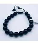 10mm Obsidian, Black bracelet