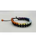 6mm 7 Chakra & Lave double weave bracelet