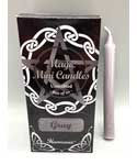 1/2" dia 5" long Gray chime candle 20 pack