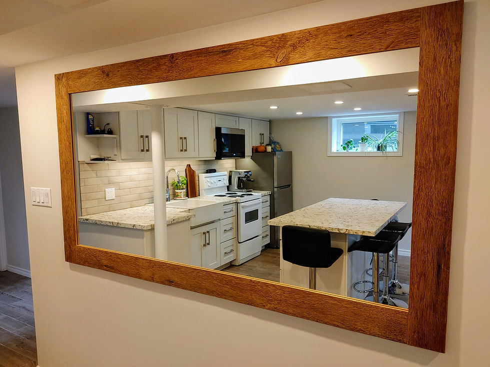Thumbnail: Rustic Wood Framed Mirror