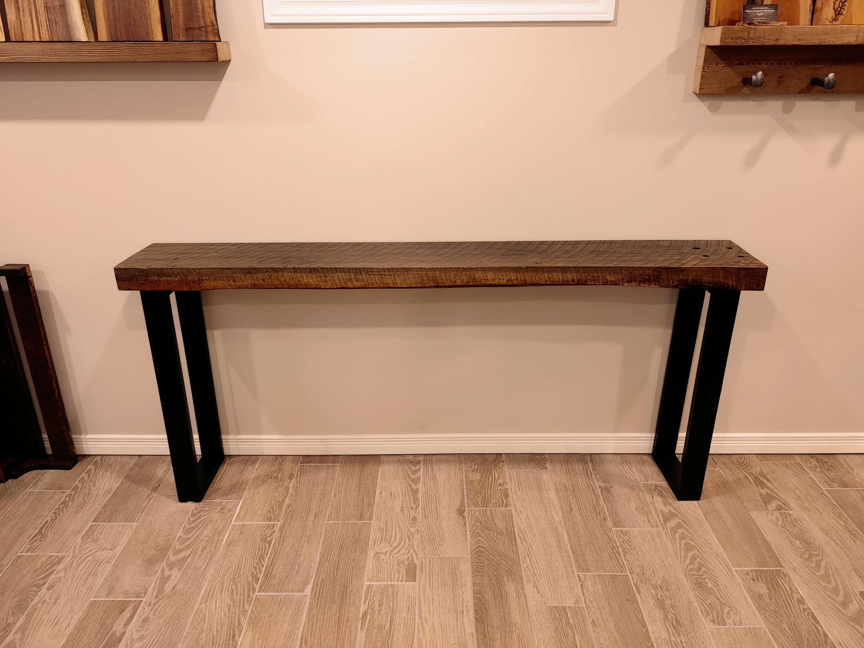 Rough sawn Oak Hall Table
