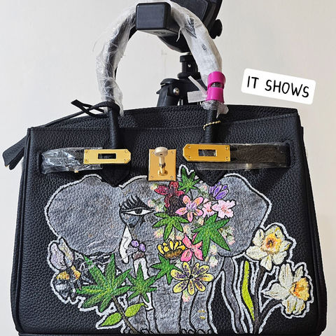 Hermes Birkin style genuine leather top handle handbag. By Pynkmantis. Bag Girls Don't Cry BGDC