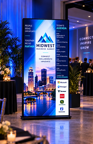 Modern Conference Lobby with Digital Summit Signage.png