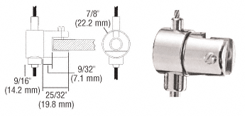 CRL Chrome Plated Adjustable Single Shel