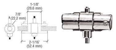 CRL Chrome Plated Adjustable Double Shel