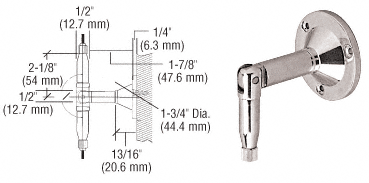 CRL Chrome Plated Hanger Pipe Base Fitti