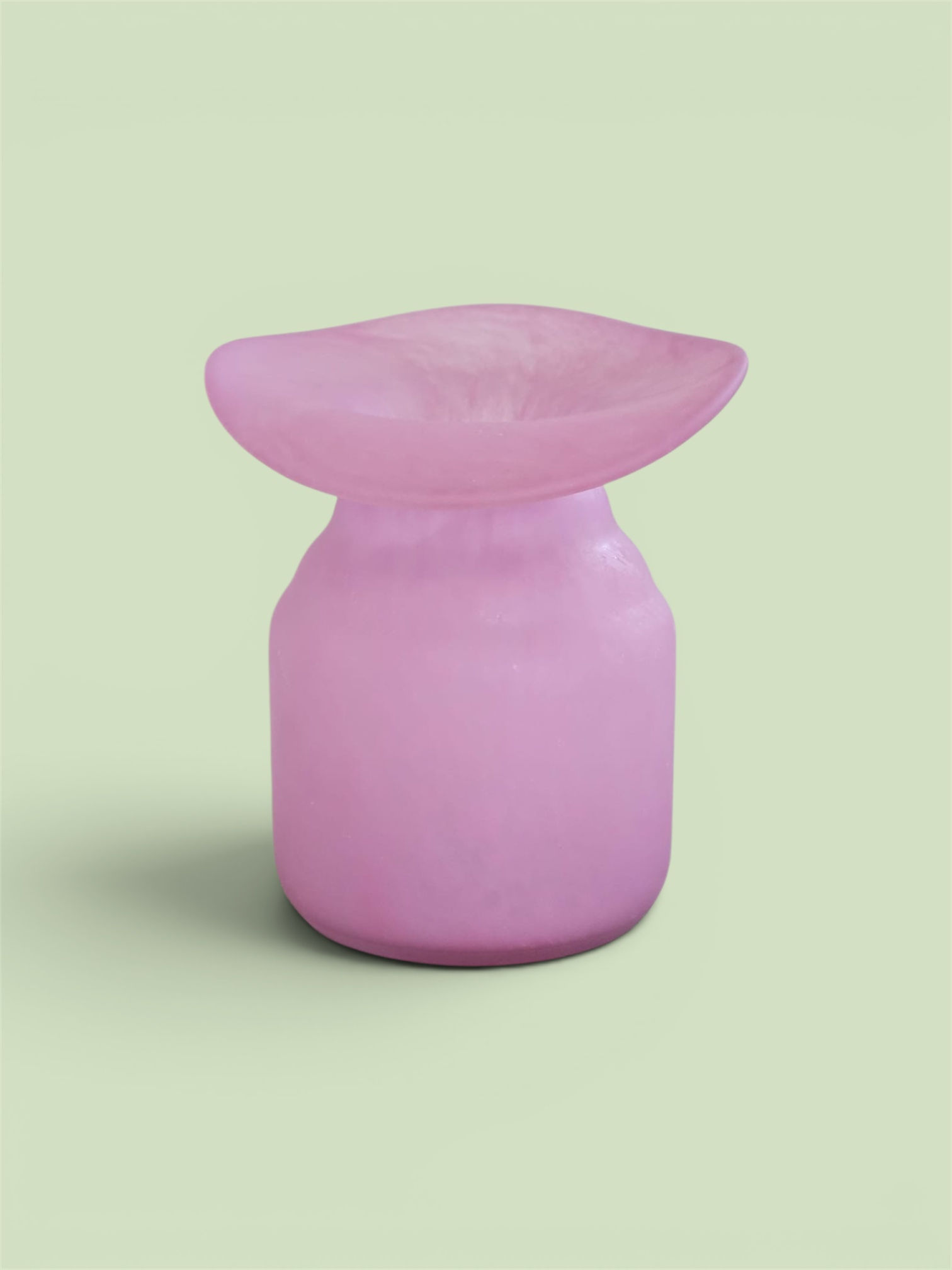 Pink glass vase