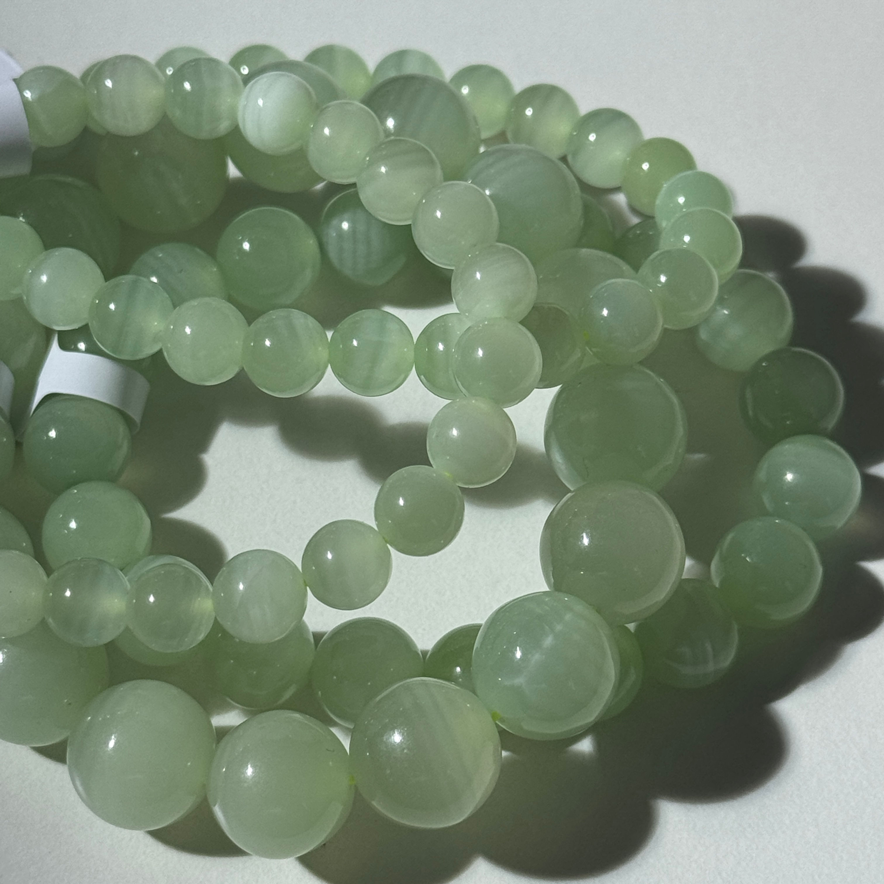 banded green calcite bracelets