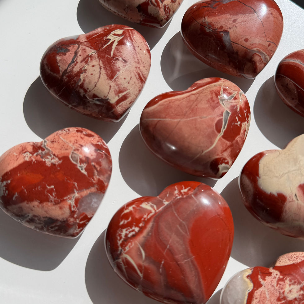 red jasper polished heart