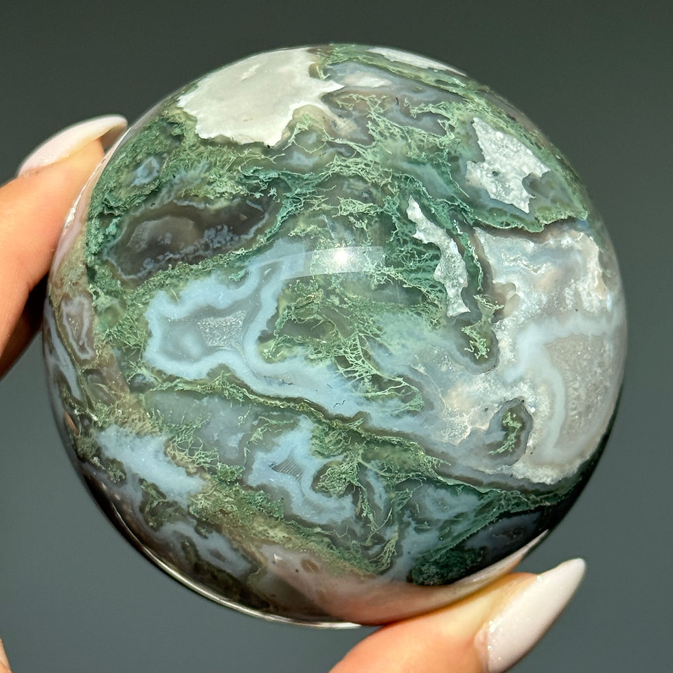 moss agate sphere