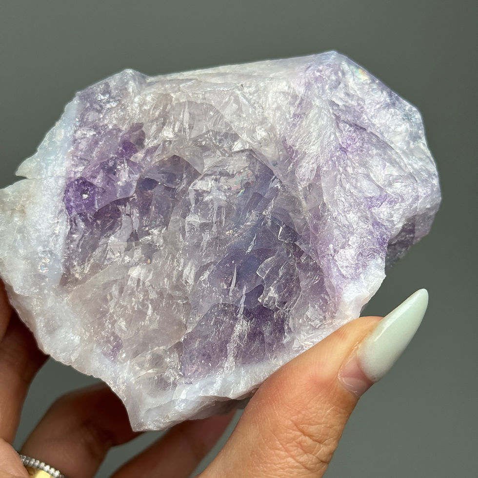 large lavender moon quartz raw