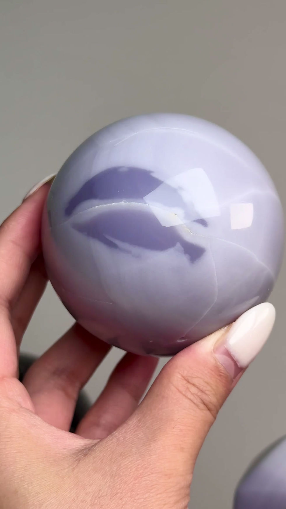 Thumbnail: mexican ytrium fluorite sphere lavender fluorite sphere