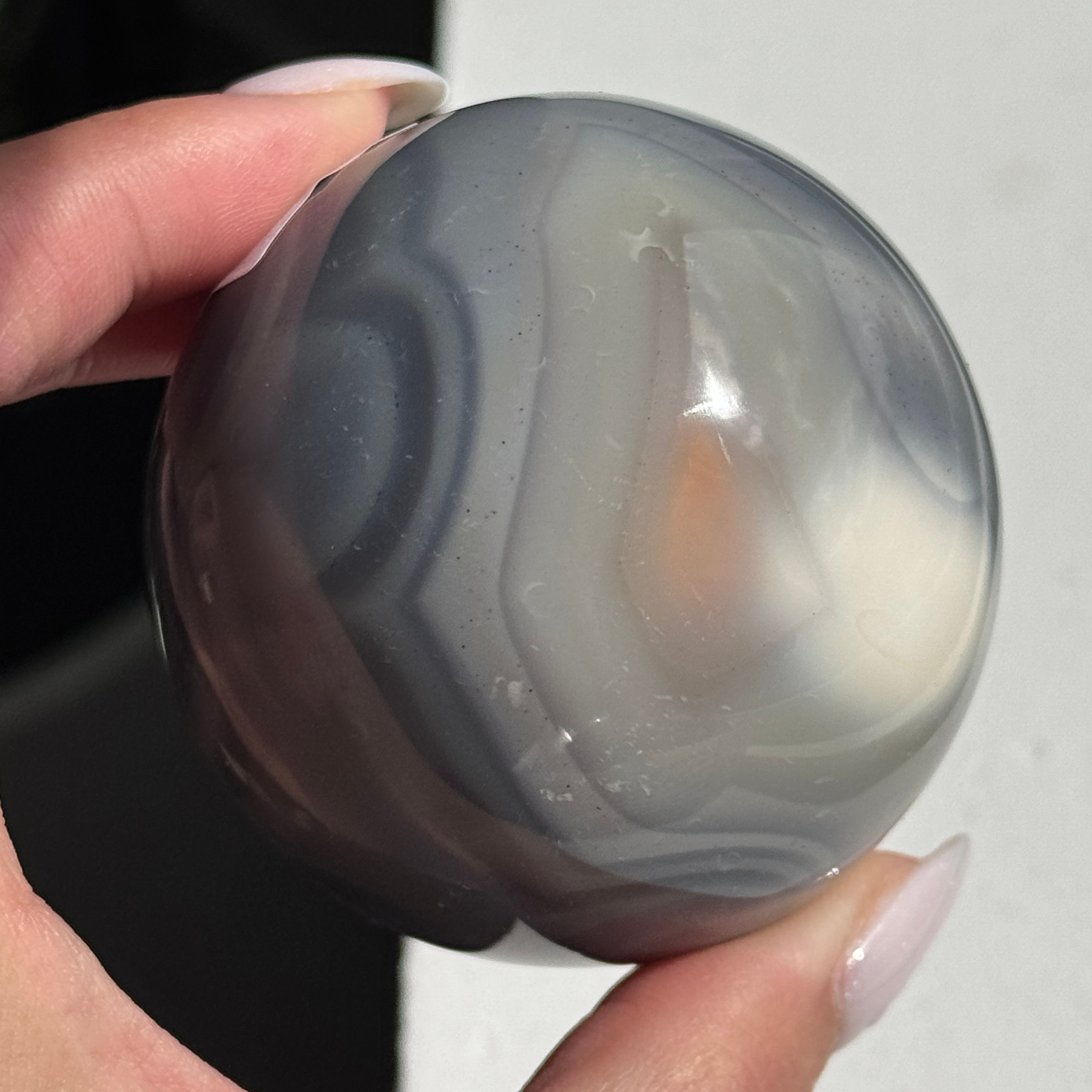 pastel orca agate sphere