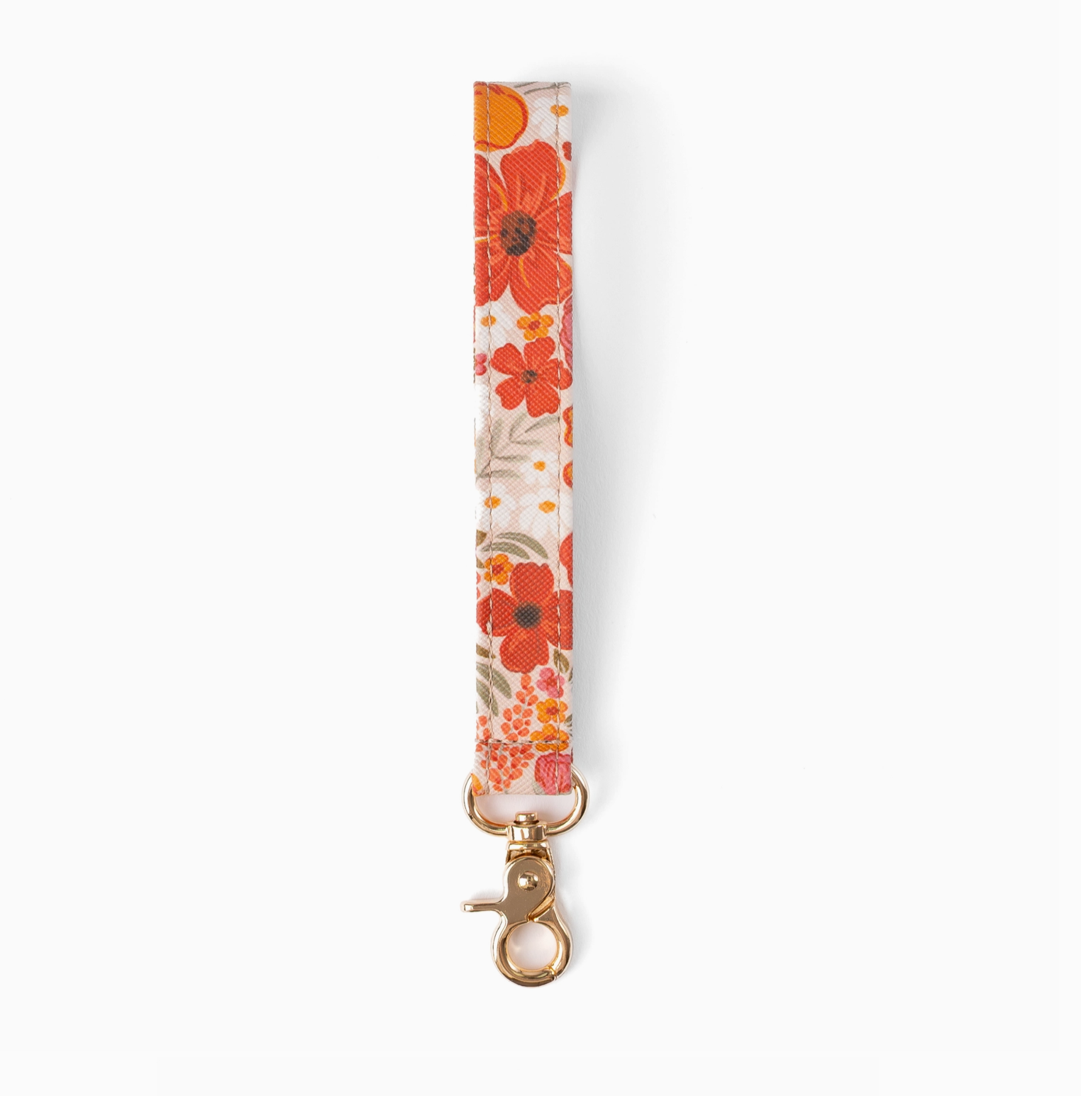 Rosewood Blooms Wristlet Keychain