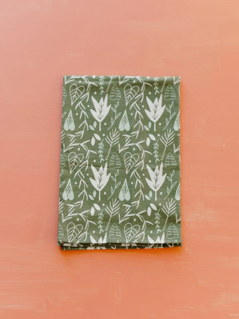 Thumbnail: Full Pattern Greenery | Flour Sack Towel