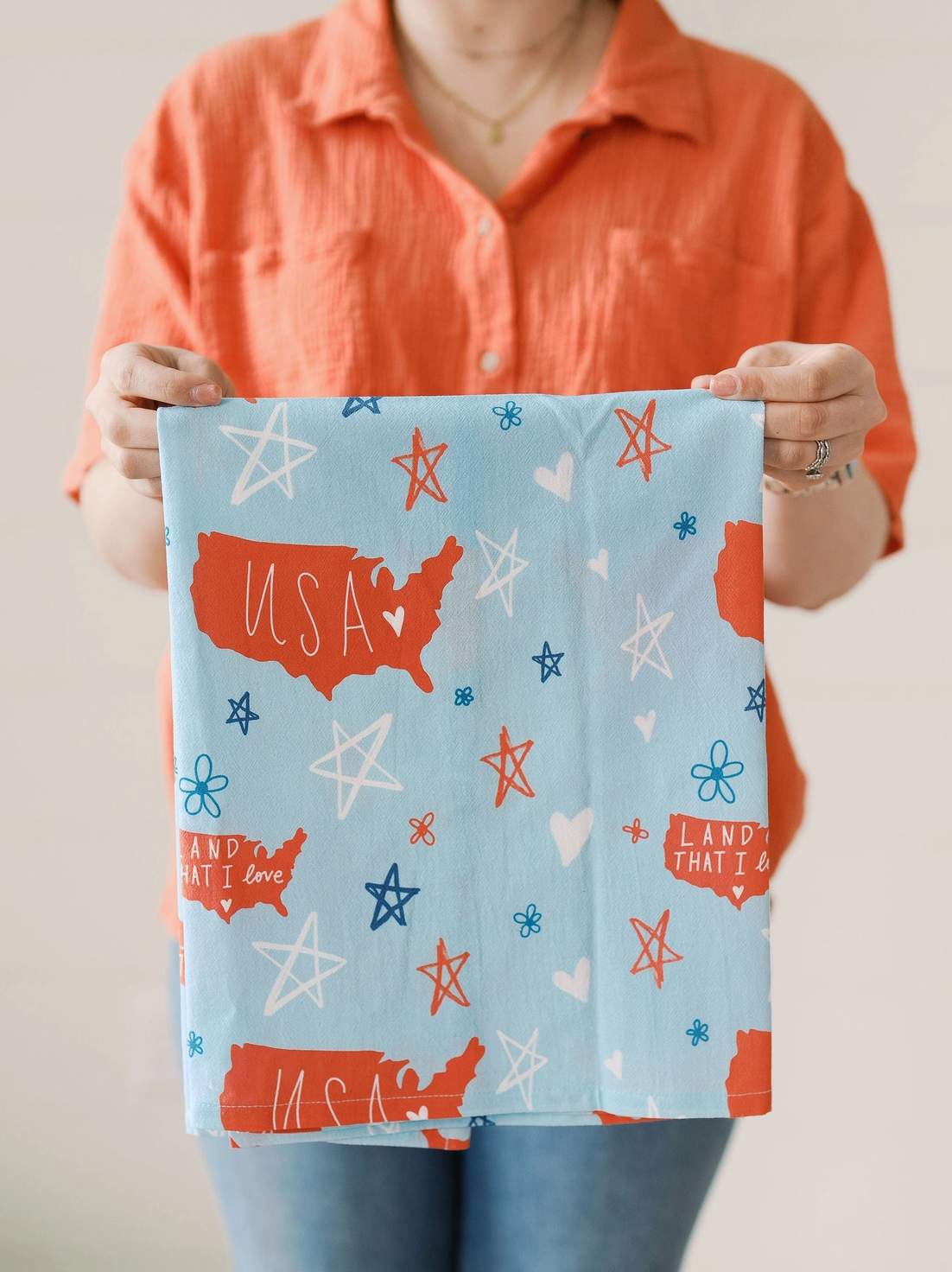 Star Spangled Full Pattern Flour Sack Towel | Americana