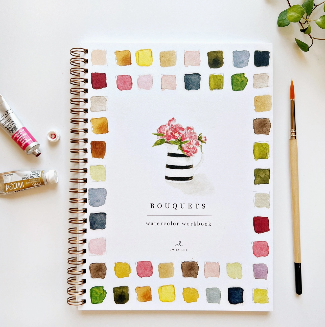 Bouquets Watercolor Workbook