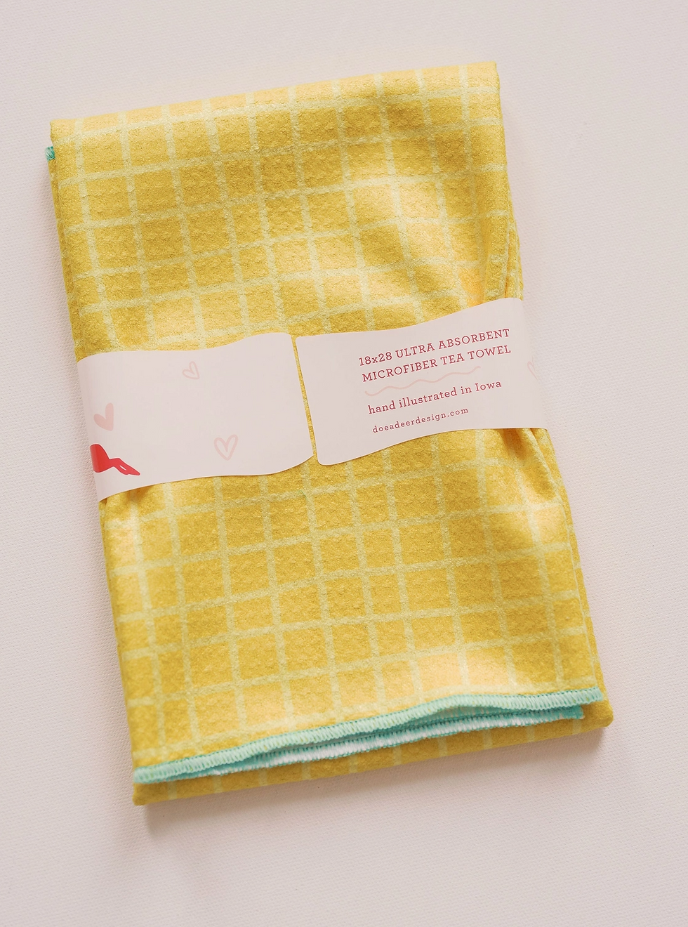 Thumbnail: Yellow Grid Waffle Towel