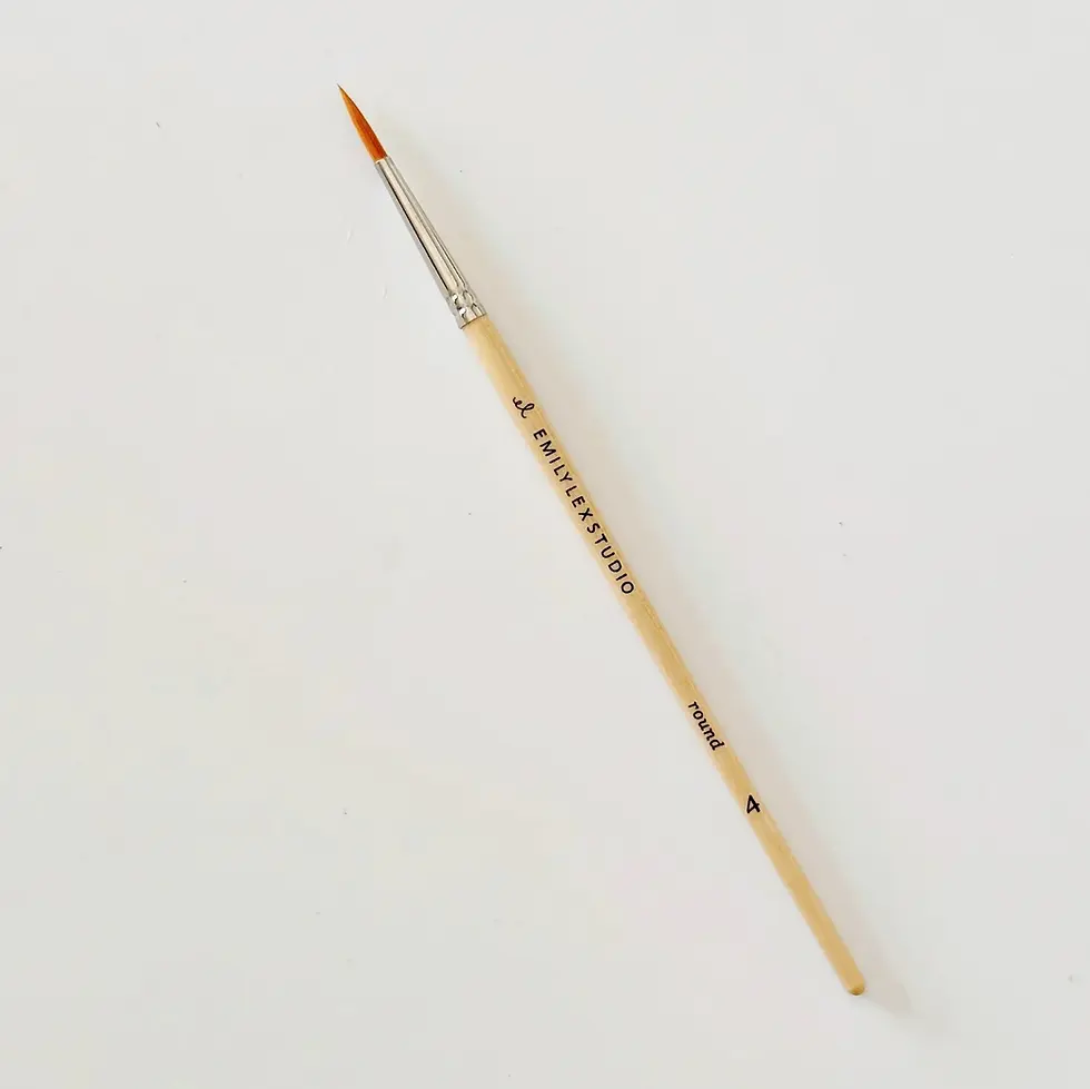Thumbnail: Watercolor Paintbrush Set of Five Wood Brushes