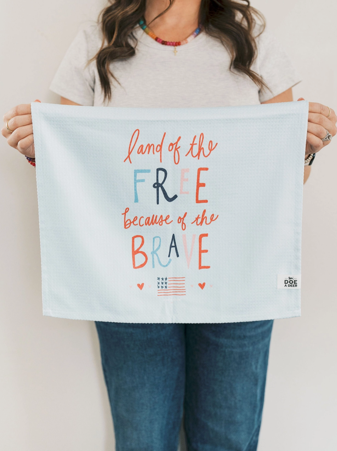 Land of the Free Waffle Towel