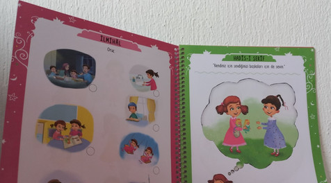 islamic moral values childrens illustration book page inside fasting