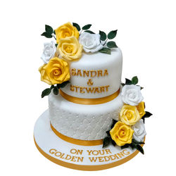 Anniversary Cake: Yellow Floral