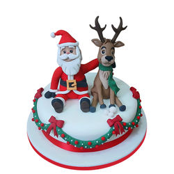 Christmas Cake: Santa and Reindeer