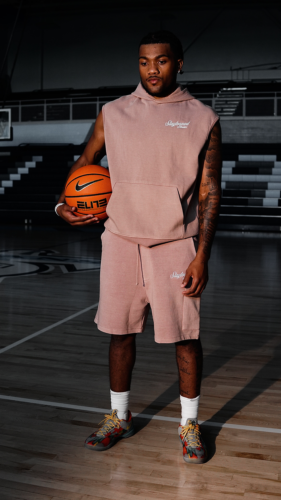 Thumbnail: Signature Heavyweight Hooded Sleeveless Set (Pink)