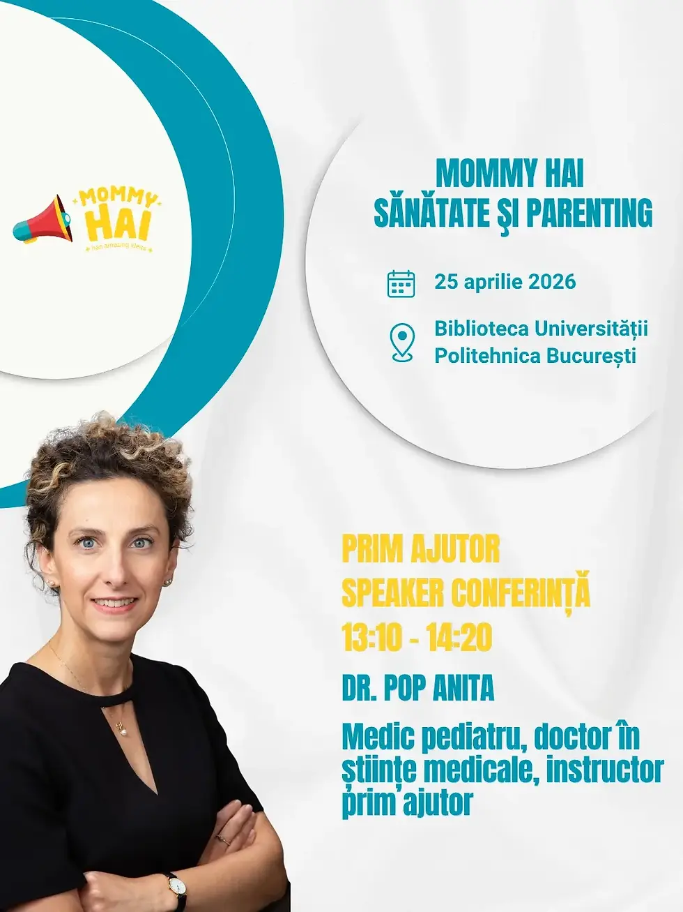 Dr Anita Pop speaker conferinta Mommy HAI