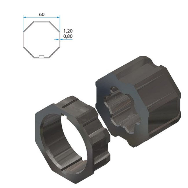 Miniatura: adattatore ottagonale 60