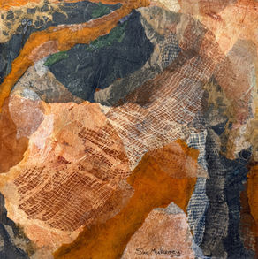 Sue Mullaney, Bridge of Threads/Bridge of Rust, 12" x 12", Available