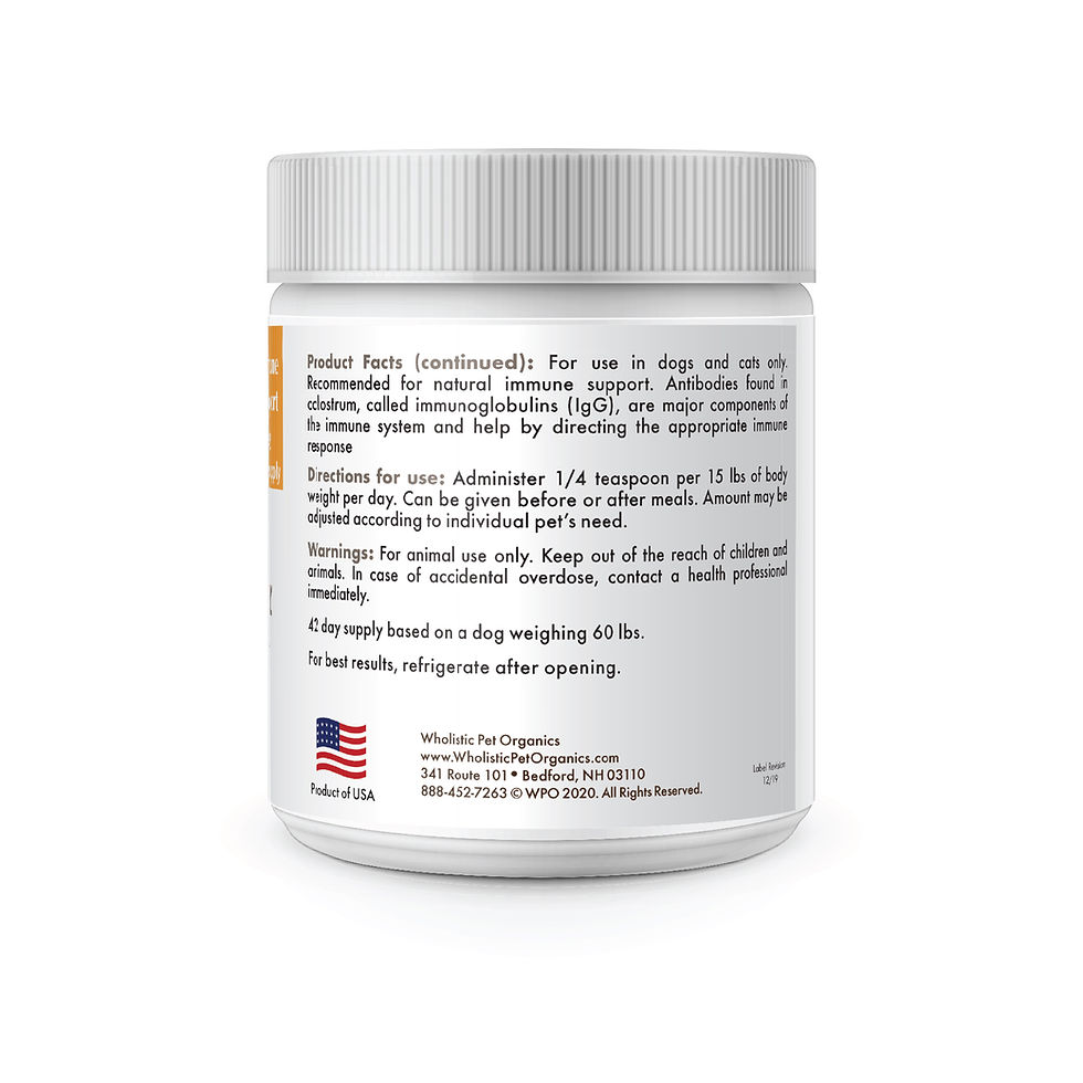Miniature :  Wholistic Colostrum Powder™ 3 OZ