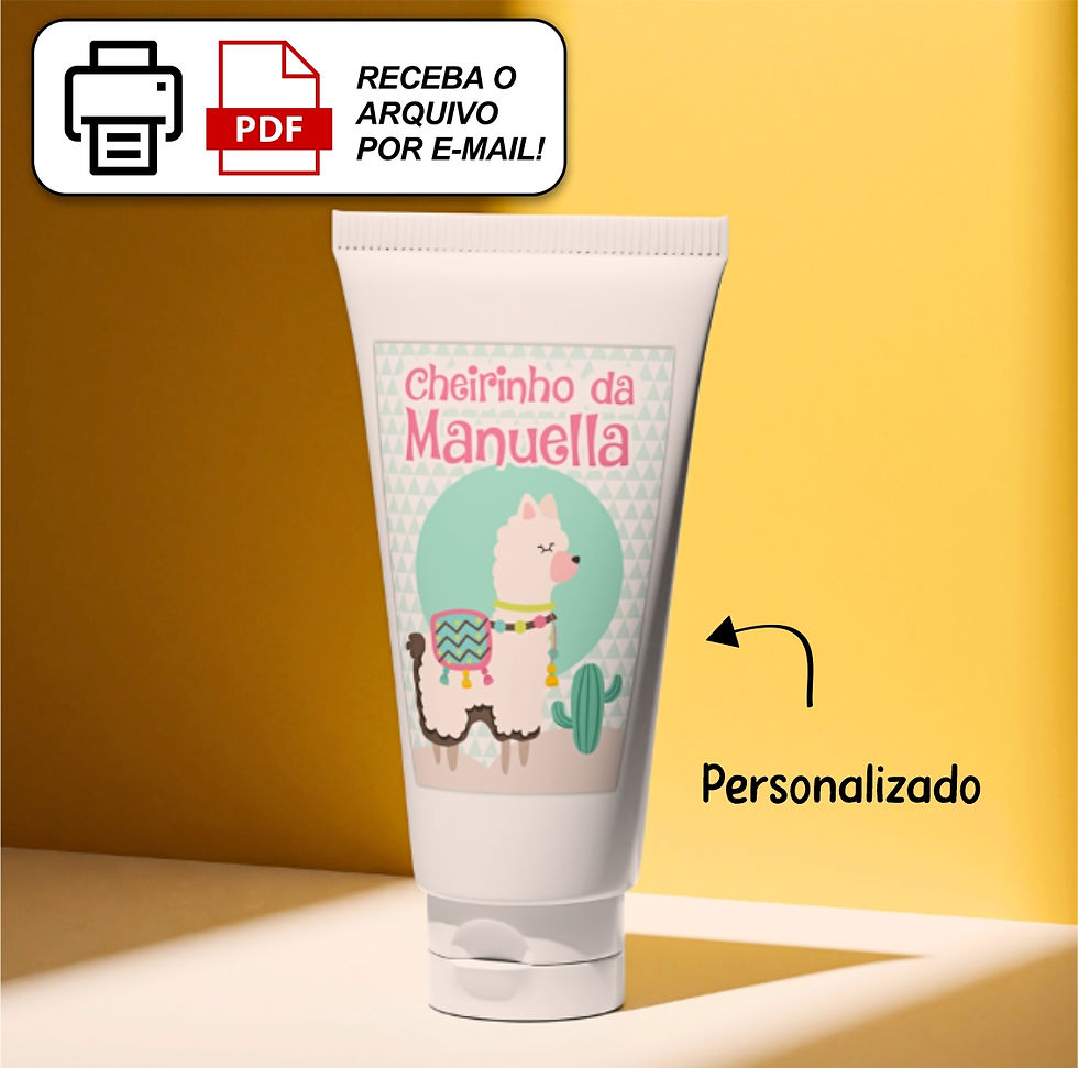 Rótulo adesivo digital personalizado com tema Lhama/Alpaca, ideal para lembrancinhas de aniversário, chá de bebê e festas