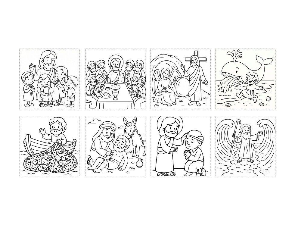 Miniatura: Livro de Colorir Bíblico para Crianças – 32 Ilustrações Divertidas em PDF