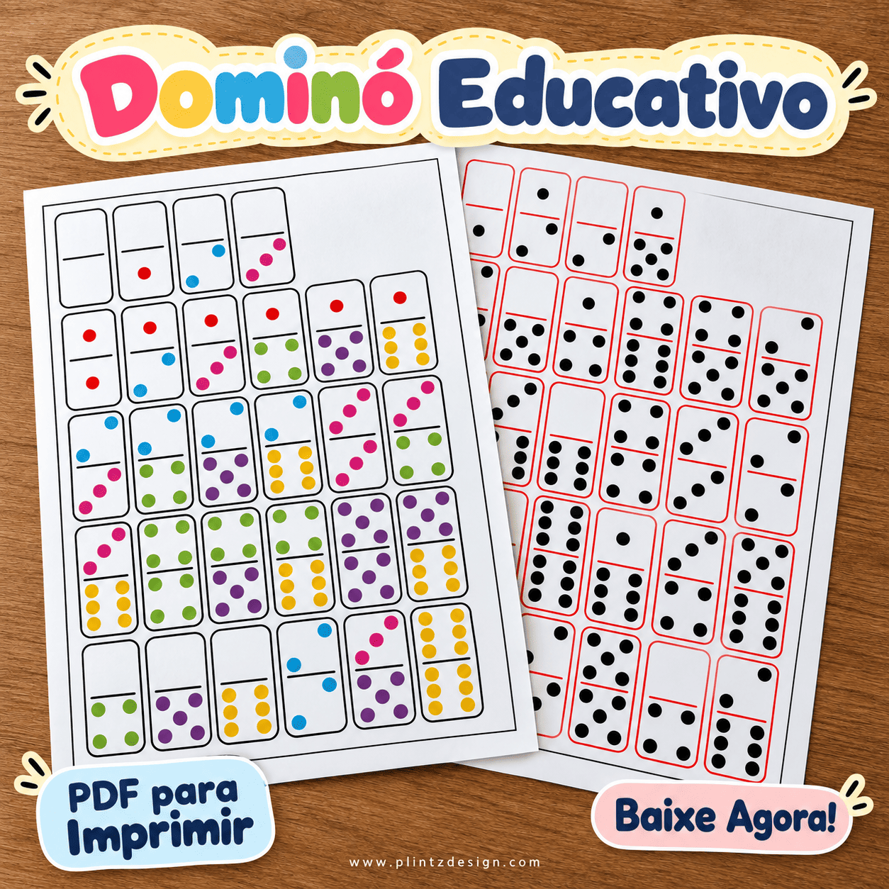 DOMINÓ PARA IMPRIMIR – JOGO EDUCATIVO EM PDF