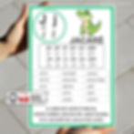 Miniatura: Silabário completo em PDF para impressão no formato A4, com sílabas simples em letra bastão e cursiva, acompanhado de palavra