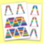 Atividade pedagógica em PDF com pirâmide de argolas coloridas. Criança deve encaixar a pirâmide central na borda.