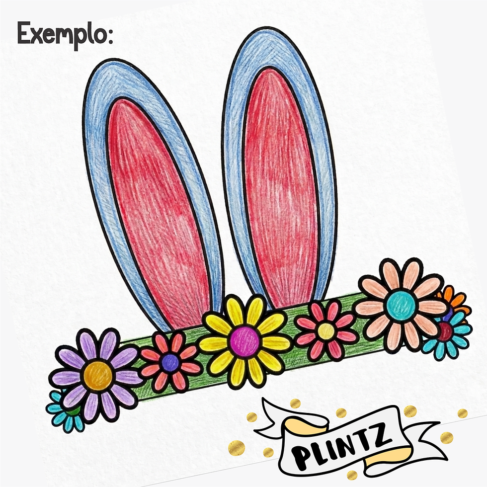 Miniatura: Kit Digital Orelhinhas de Coelho para Imprimir - Atividade de Páscoa (PDF)