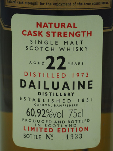 Dailuaine 1973, 22 Jahre, Rare Malts Selection, 60.92 Vol.Alc., 75