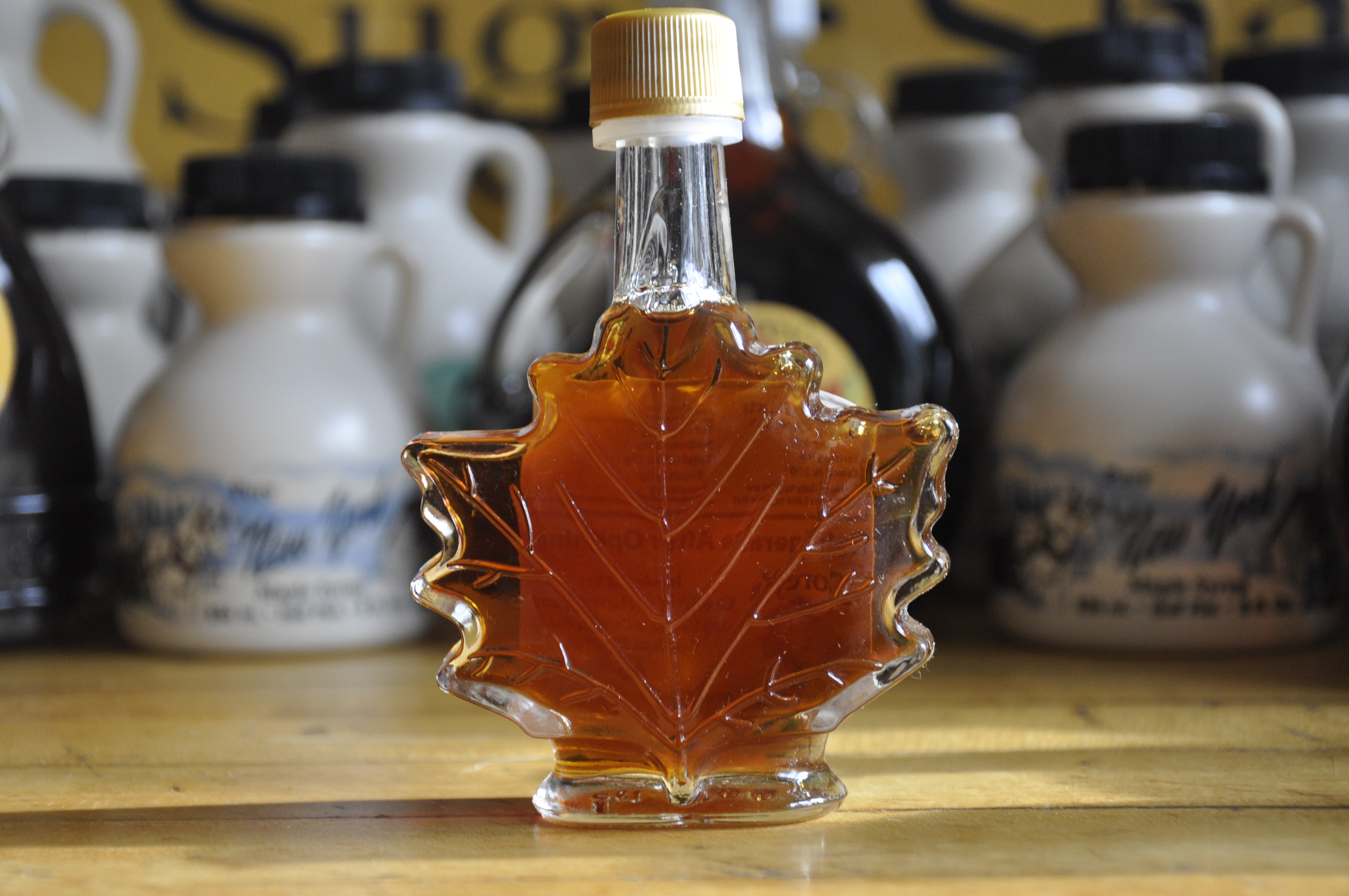 Glass Specialty Bottle - Maple Leaf