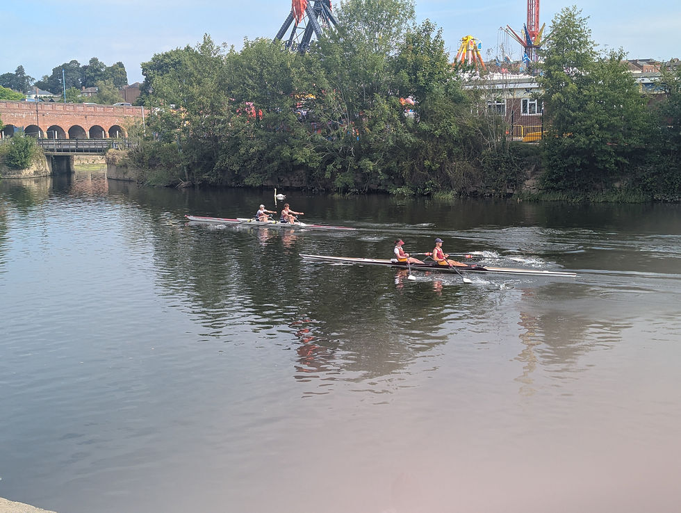 Lottie and Ed winning the Open Mixed Double