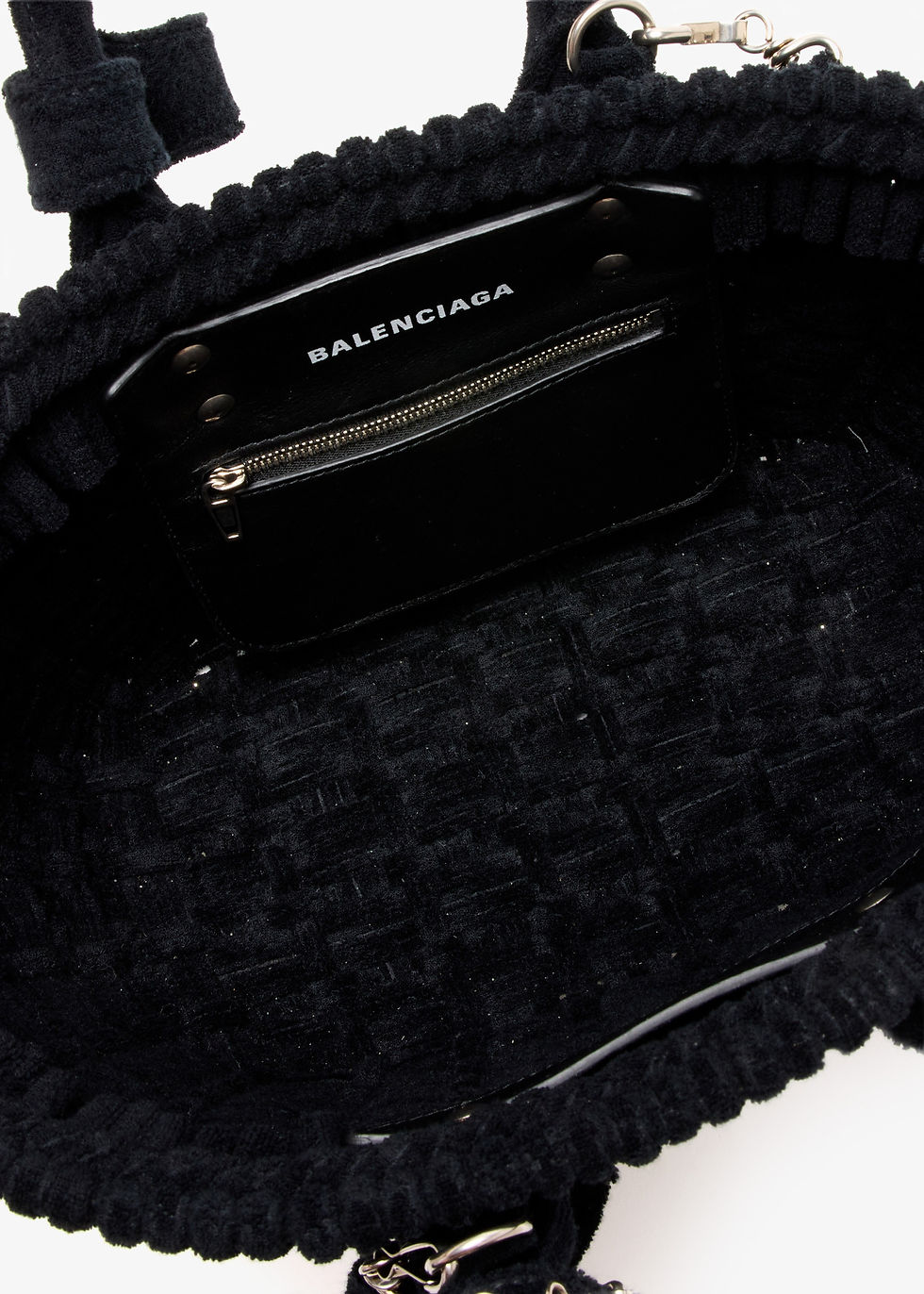 Thumbnail: Balenciaga Pre-Loved Bistro Panier XS top handle bag Black Cotton Women Bags
