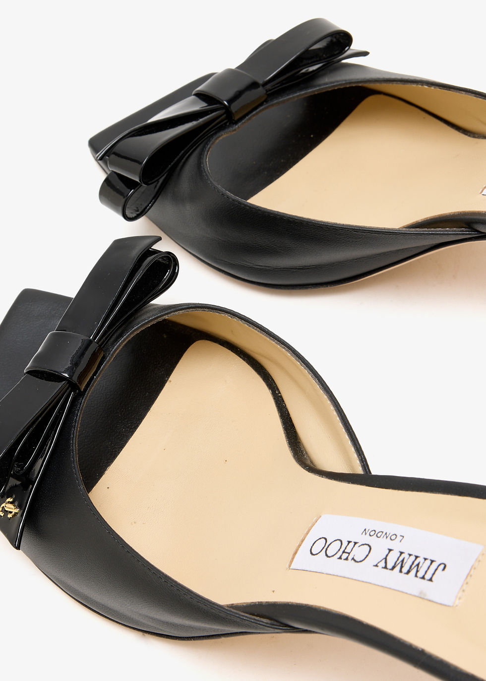 Thumbnail: Jimmy Choo Pre-Loved Bow embellished mules Black Leather Women