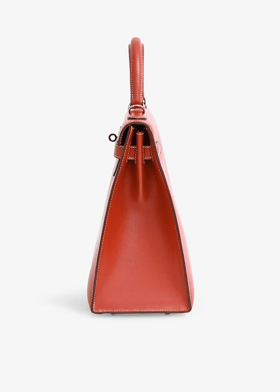 Thumbnail: Hermès Pre-Loved Kelly Sellier 35 bag Hermes Orange Leather Women Top Handle