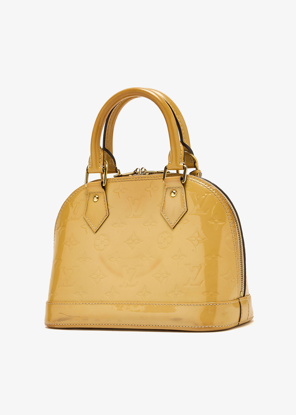 Thumbnail: Louis Vuitton Pre-Loved Alma BB bag Yellow Patent Leather Women Top Handle Bags