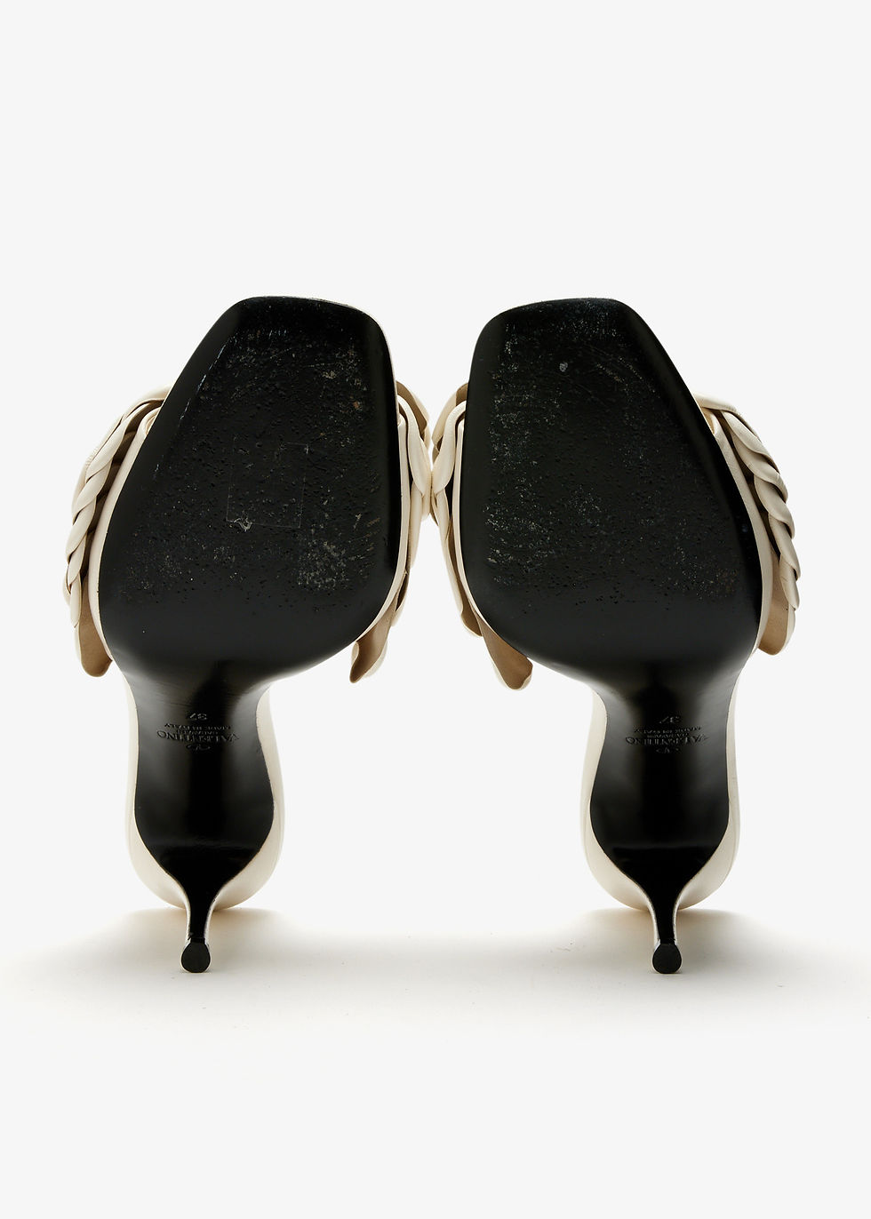 Thumbnail: Valentino Garavani Pre-Loved Atelier 03 mules White Leather Women