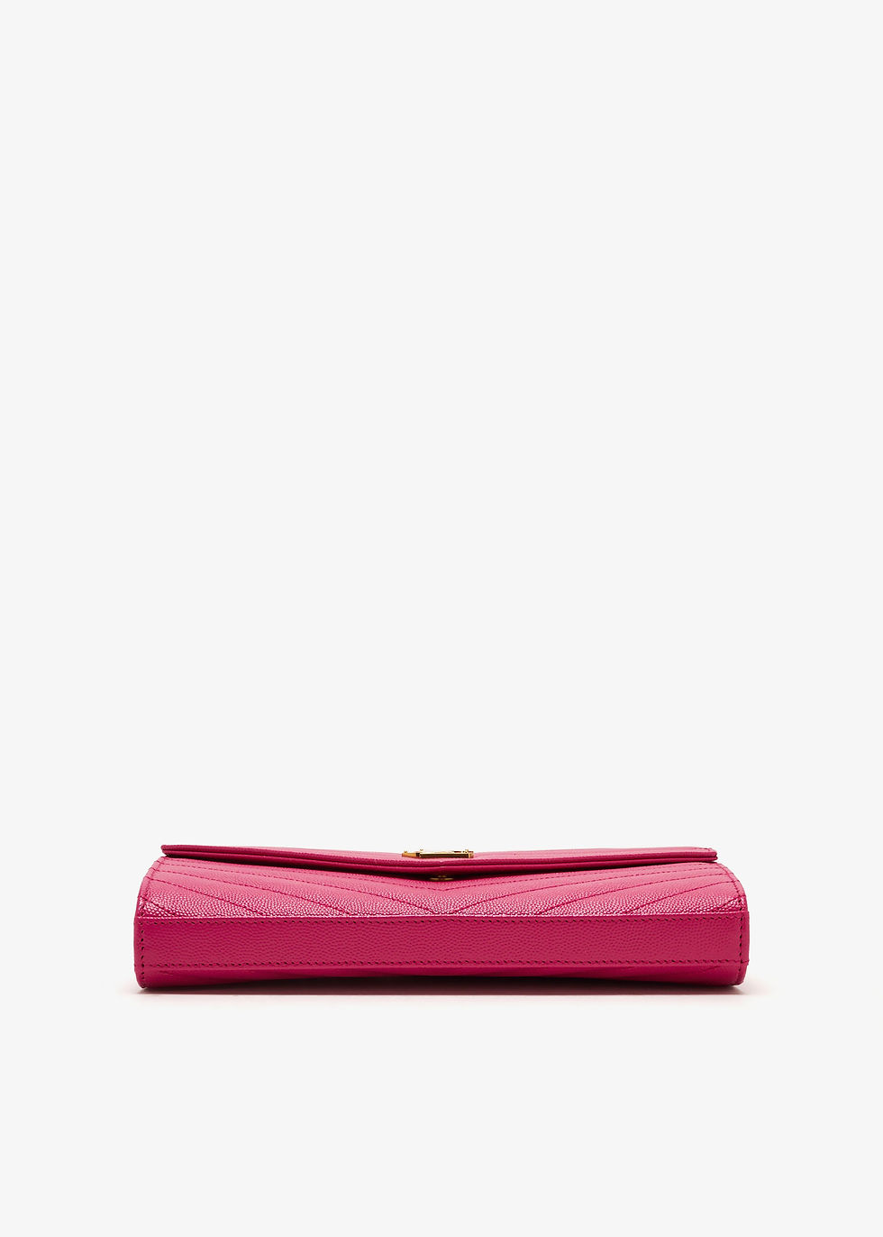 Thumbnail: Saint Laurent Pre-Loved Envelope chain wallet Pink Leather Women Wallets
