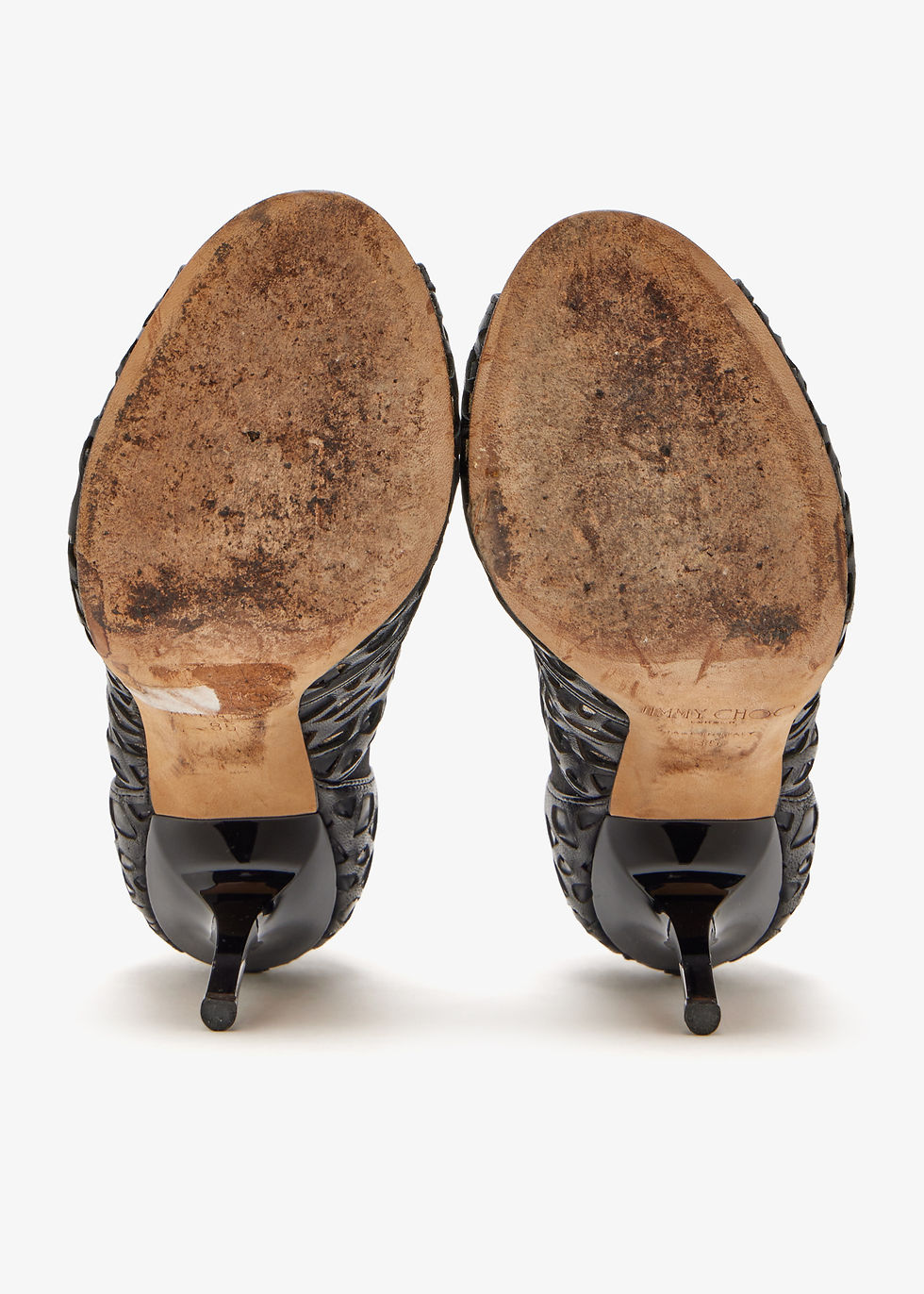 Thumbnail: Jimmy Choo Pre-Loved Tactic booties Black Leather Women Ankle Boots