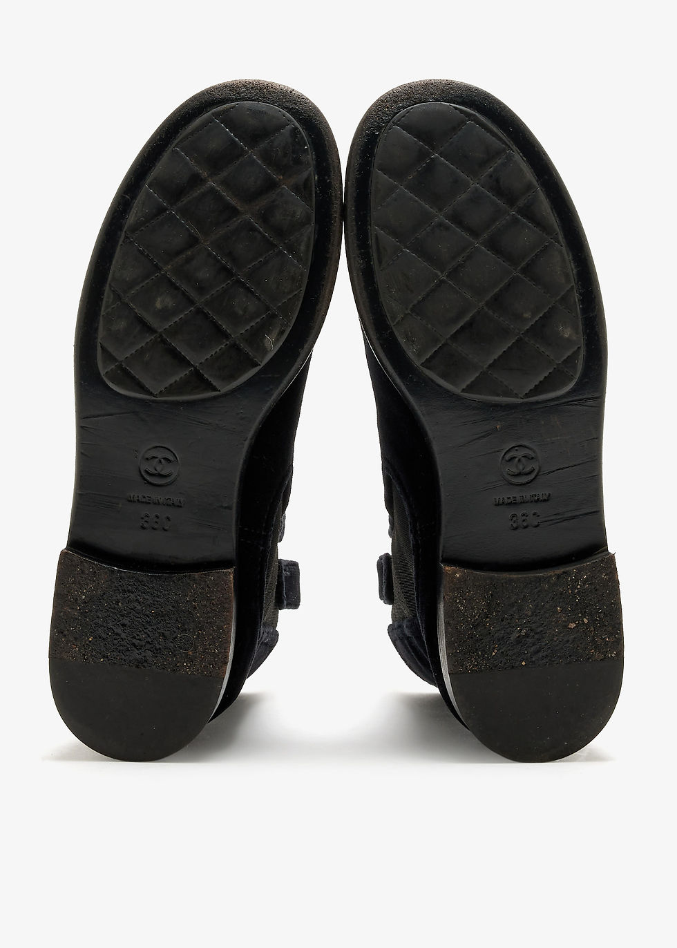 Thumbnail: Chanel Pre-Loved Logo Chelsea boots Black Velvet Women Ankle