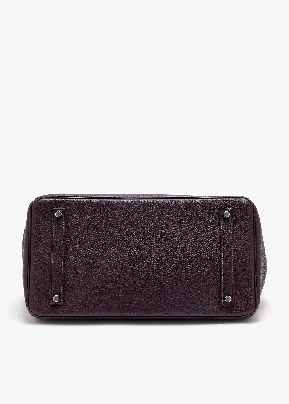 Thumbnail: Hermès Pre-Loved Togo Birkin Retourne 35 bag Hermes Burgundy Leather Women Top